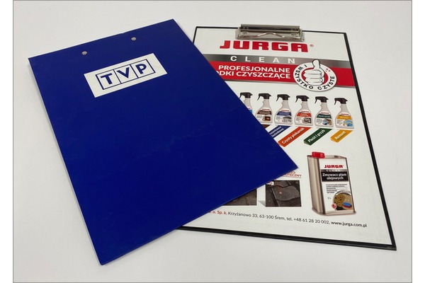 Clipboard reklamowy z nadrukiem CMYK – producent INTRO-SKIBA